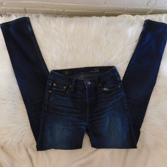 J. Crew Reid Reid Classic Dark Wash Straight Leg Slim Jeans Size 26 - Picture 8 of 13